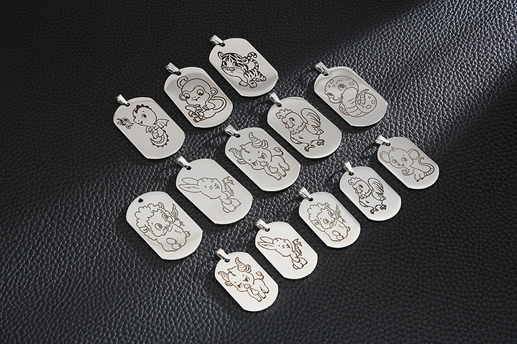 1 Piece Simple Style Geometric Animal Titanium Steel Polishing Jewelry Accessories display picture 2
