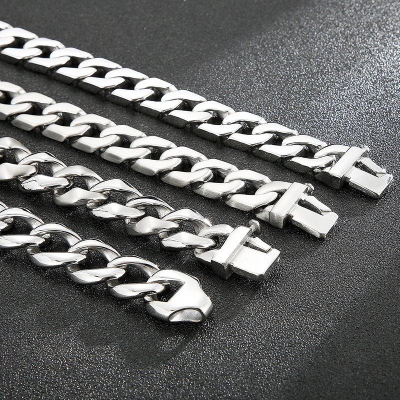 Einfacher Stil Geometrisch Titan Stahl Aushöhlen Männer Armbänder display picture 4