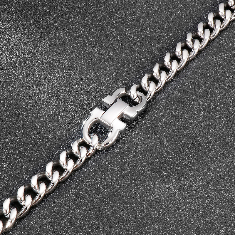 Hip-hop Simple Style Geometric Titanium Steel Men's Bracelets display picture 8