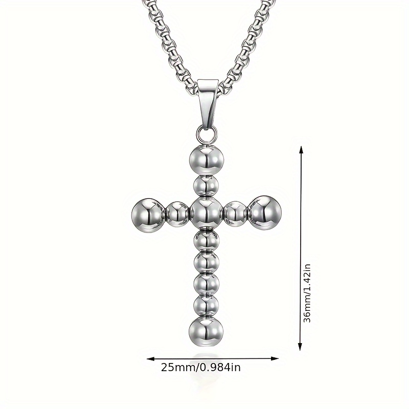 Retro Simple Style Cross Stainless Steel Titanium Steel Unisex Pendant Necklace display picture 1
