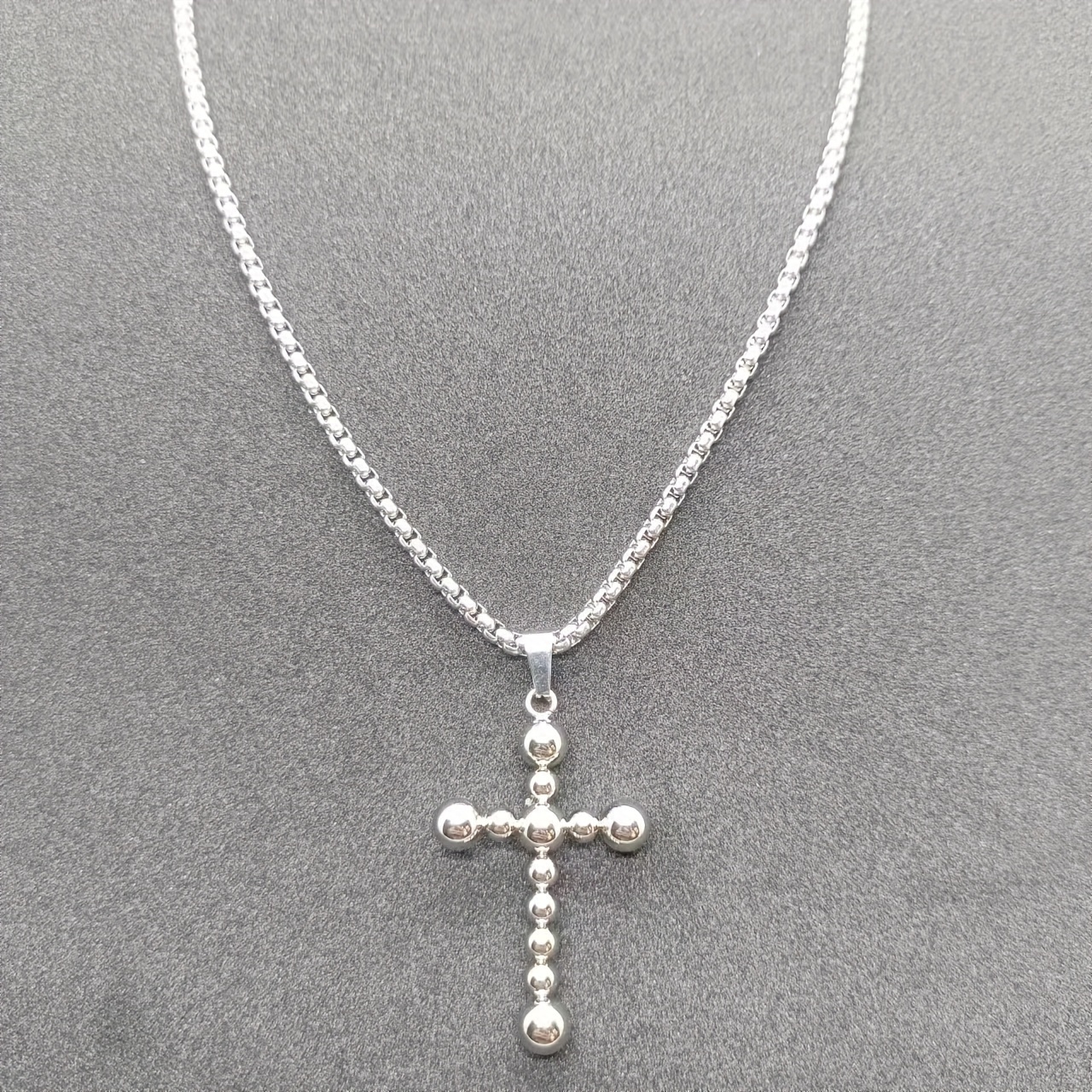 Retro Simple Style Cross Stainless Steel Titanium Steel Unisex Pendant Necklace display picture 5