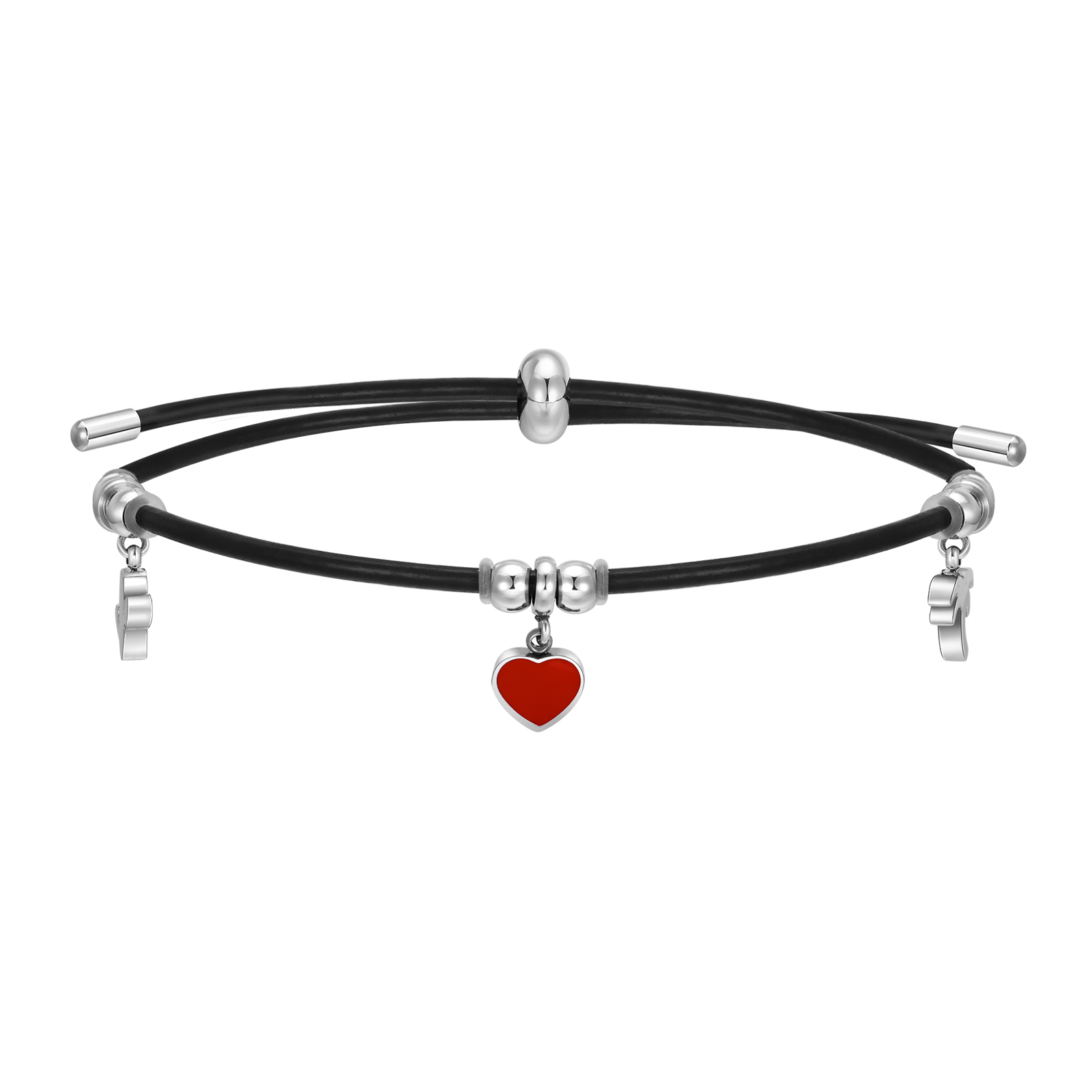 Wholesale Jewelry Romantic Simple Style Dolphin Heart Shape 201 Stainless Steel Leather Plating Bracelets display picture 7