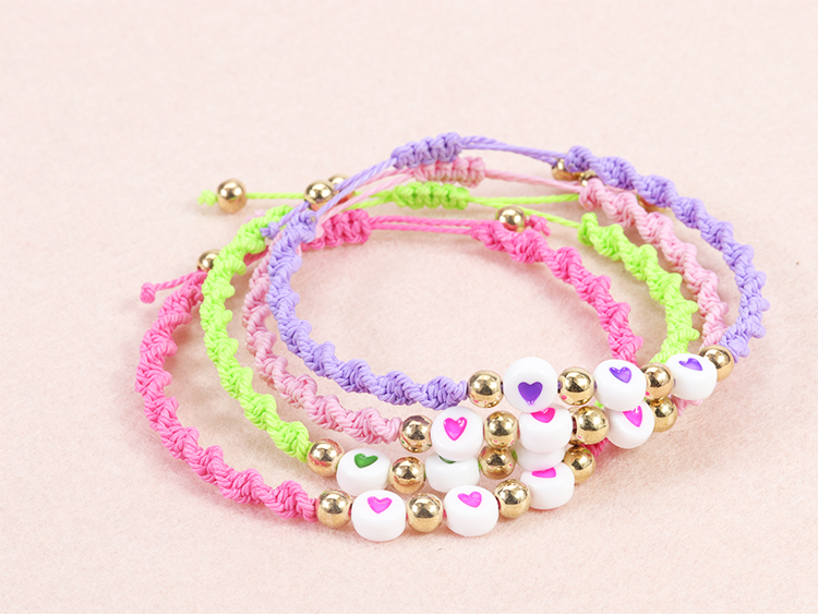 Simple Style Letter Arylic Wax Line Women's Bracelets display picture 4