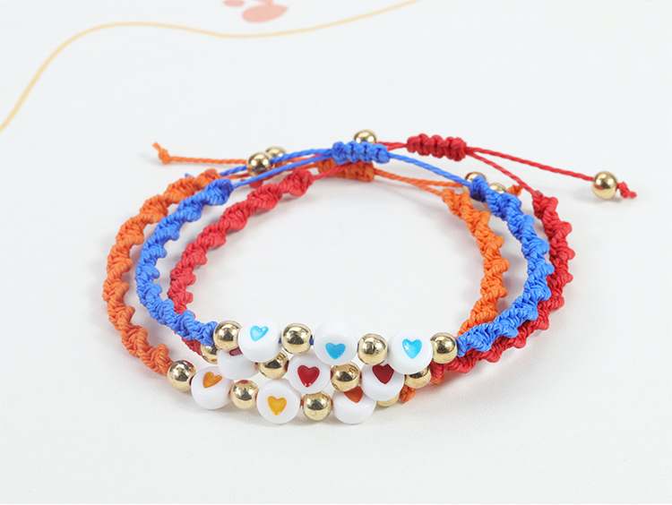 Simple Style Letter Arylic Wax Line Women's Bracelets display picture 2