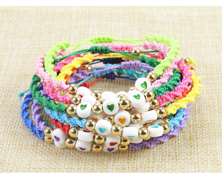 Simple Style Letter Arylic Wax Line Women's Bracelets display picture 5