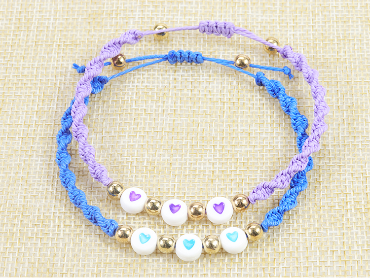 Simple Style Letter Arylic Wax Line Women's Bracelets display picture 6