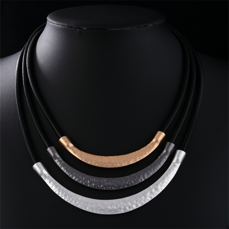 Glam Exaggerated Geometric Zinc Alloy Plating K Gold Plated Rhodium Plated Women's Necklace display picture 2