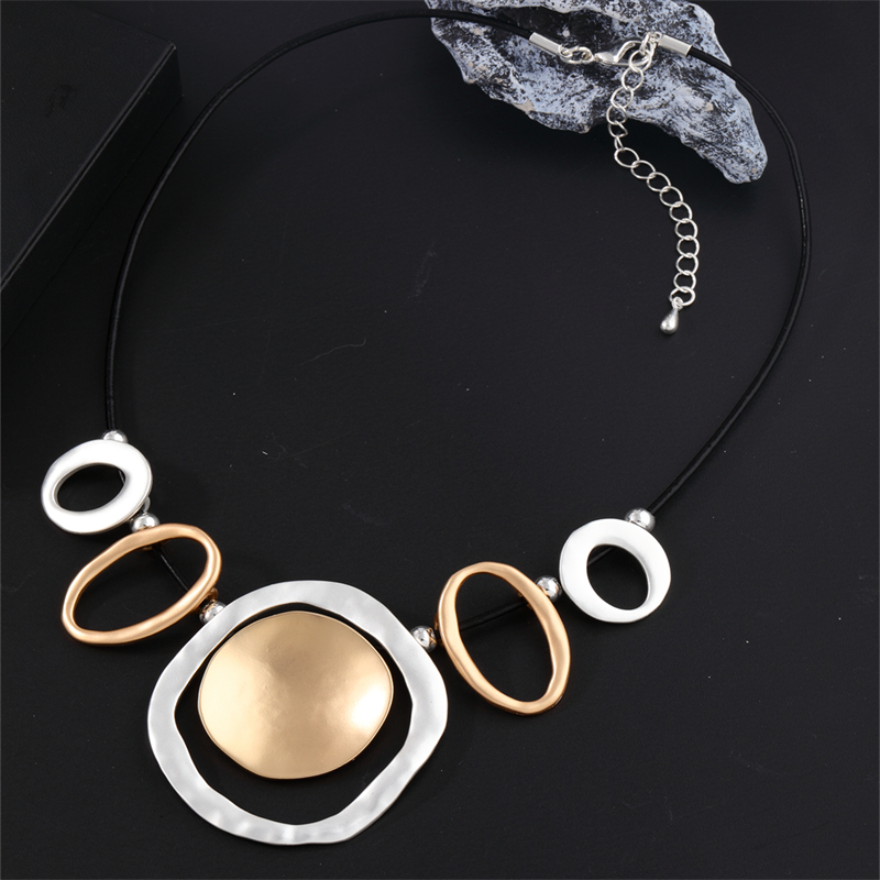 Glam Exaggerated Geometric Zinc Alloy Plating K Gold Plated Rhodium Plated Women's Necklace display picture 16