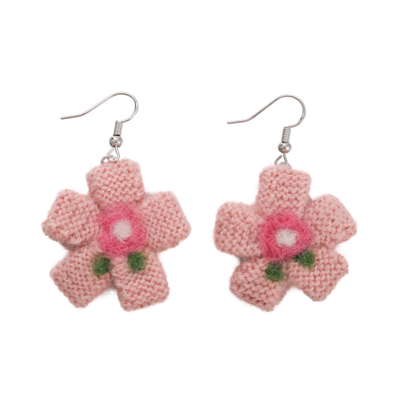 1 Pair Elegant Princess Cute Flower Yarn Drop Earrings display picture 10