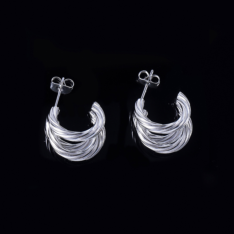 1 Pair Simple Style Classic Style Solid Color Polishing Stainless Steel Ear Studs display picture 18