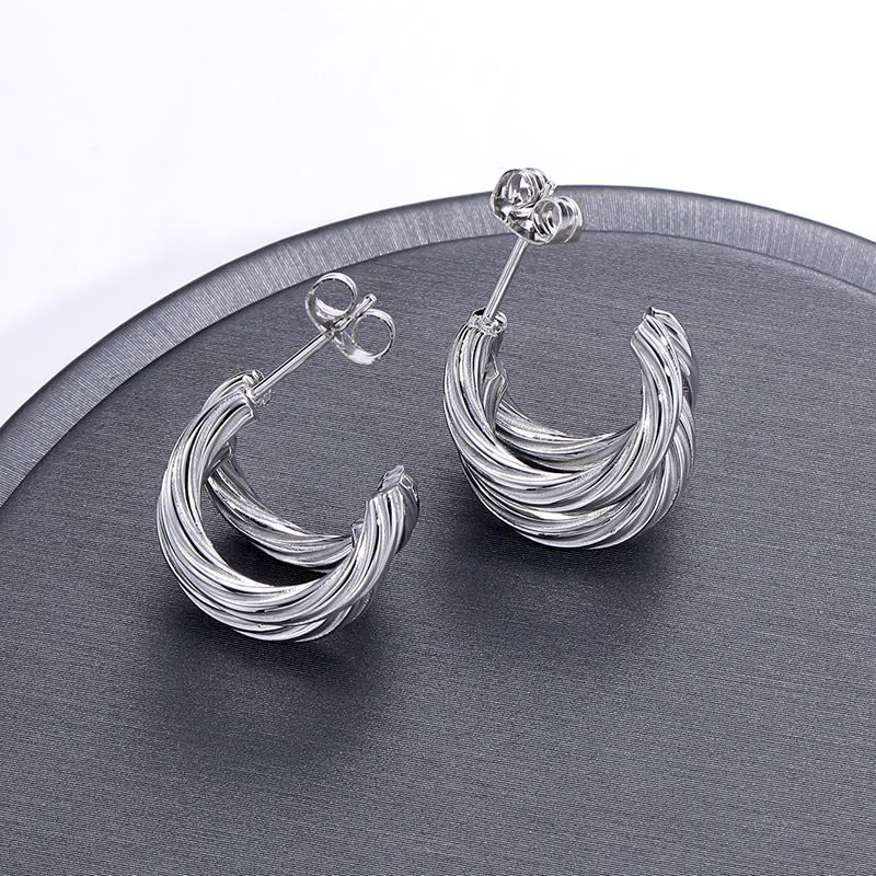 1 Pair Simple Style Classic Style Solid Color Polishing Stainless Steel Ear Studs display picture 19