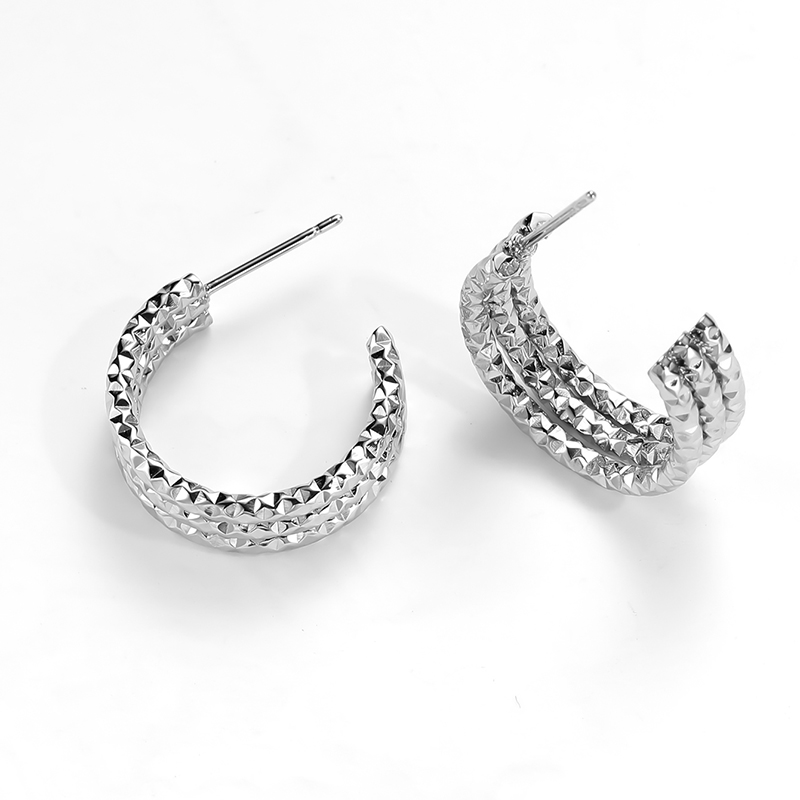 1 Pair Simple Style Classic Style Solid Color Polishing Stainless Steel Ear Studs display picture 23
