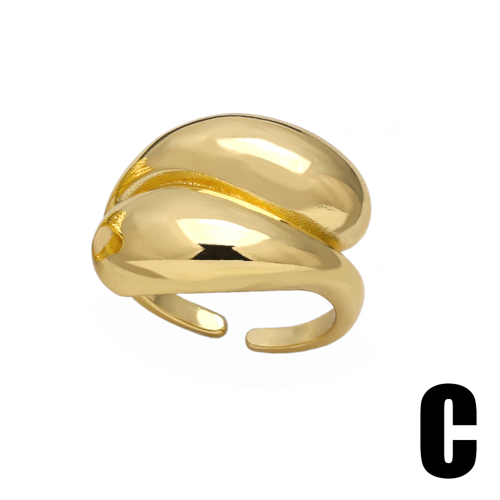 Simple Style Wings Copper Plating 18k Gold Plated Rings display picture 4