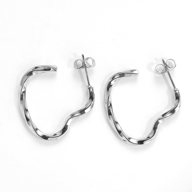 1 Pair Simple Style Classic Style Solid Color Polishing Stainless Steel Ear Studs display picture 26