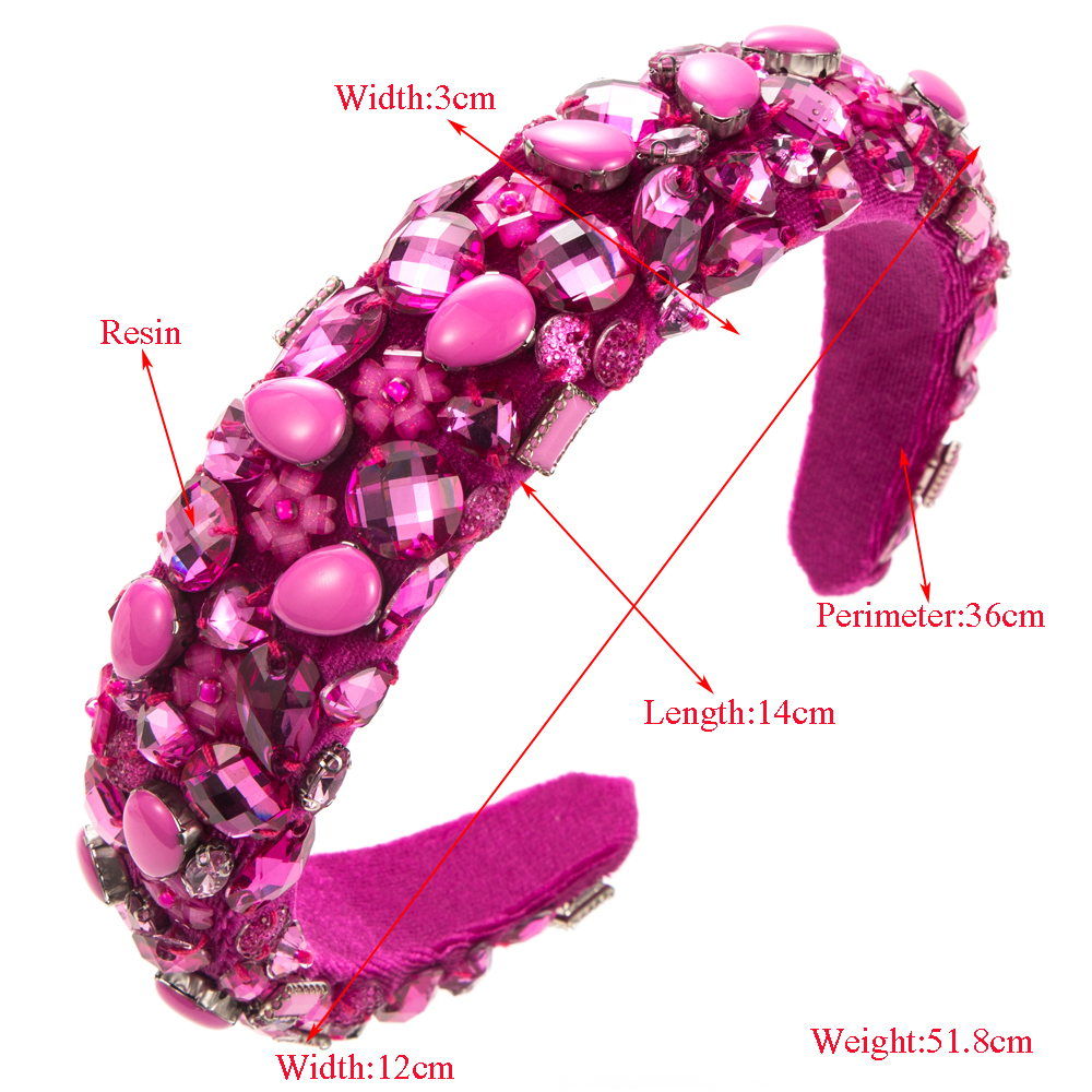 Women's Elegant Flower Cloth Resin Inlay Resin Hair Band display picture 1