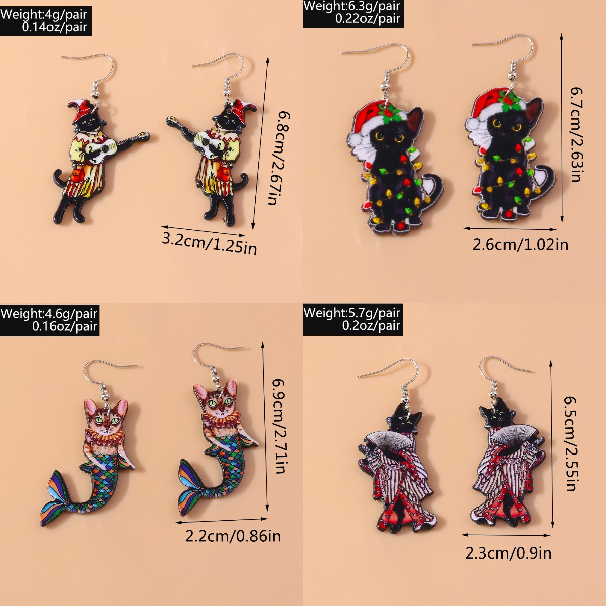 1 Pair Cute Cartoon Character Plastic Zinc Alloy Drop Earrings display picture 1