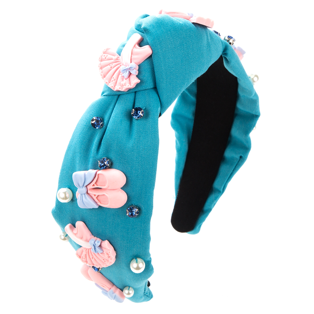 Women's Cute Sweet Bow Knot Shoe Cloth Inlay Resin Rhinestones Hair Band display picture 8