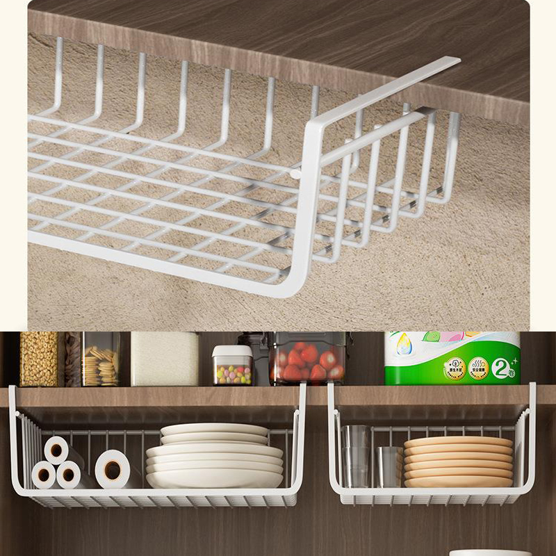 Casual Solid Color Iron Hollow Out Kitchen Racks display picture 3