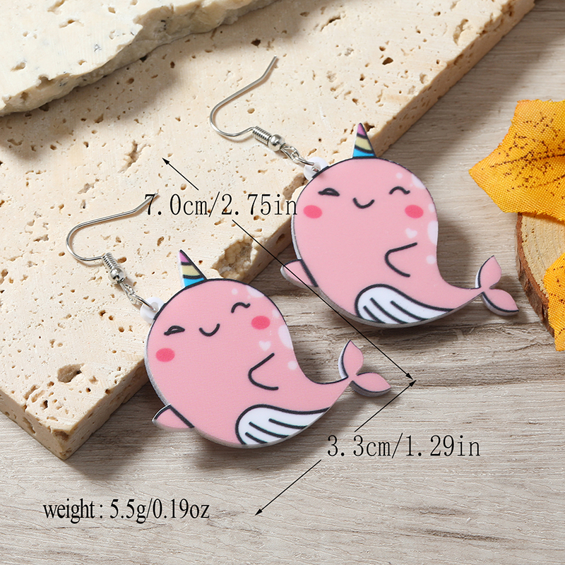 1 Pair Cute Animal Slippers Mushroom Painted Arylic Silver Plated Drop Earrings display picture 33