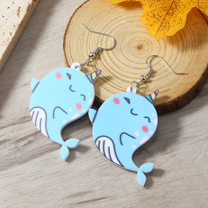 1 Pair Cute Animal Slippers Mushroom Painted Arylic Silver Plated Drop Earrings display picture 37