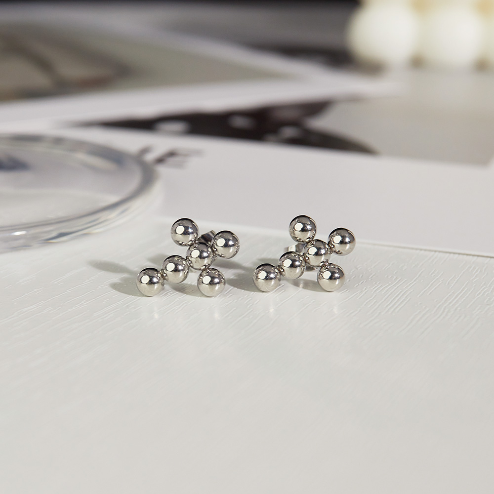 1 Pair French Style Cross Stainless Steel Ear Studs display picture 4