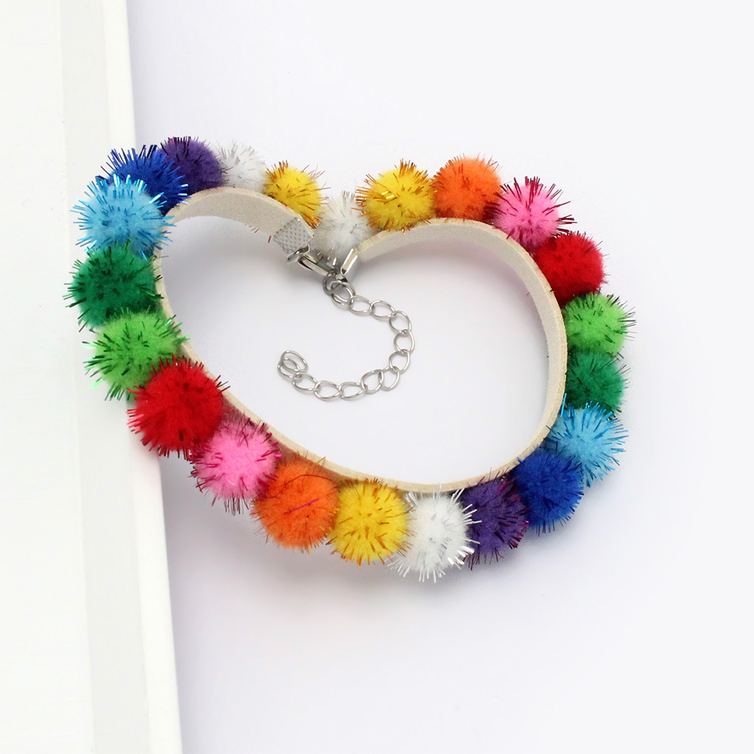 Cute Fabric Hairball Pet Collar display picture 20