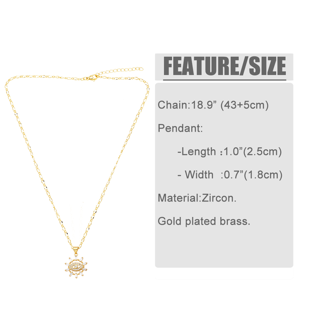Vintage Style Simple Style Devil's Eye Heart Shape Bird Copper Plating Inlay Zircon 18k Gold Plated Pendant Necklace display picture 1