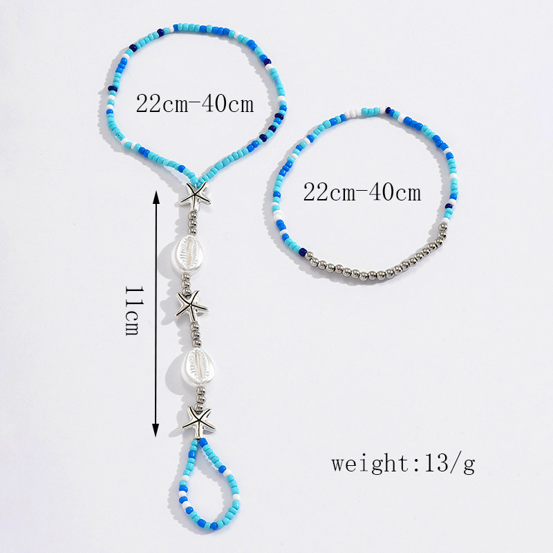 Simple Style Starfish Resin Beaded Women's Anklet display picture 2