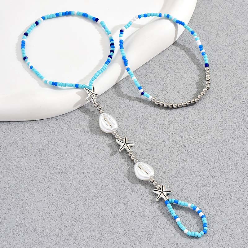 Simple Style Starfish Resin Beaded Women's Anklet display picture 3