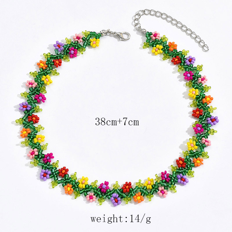 Simple Style Classic Style Flower Crystal Seed Bead Beaded Women's Choker display picture 1