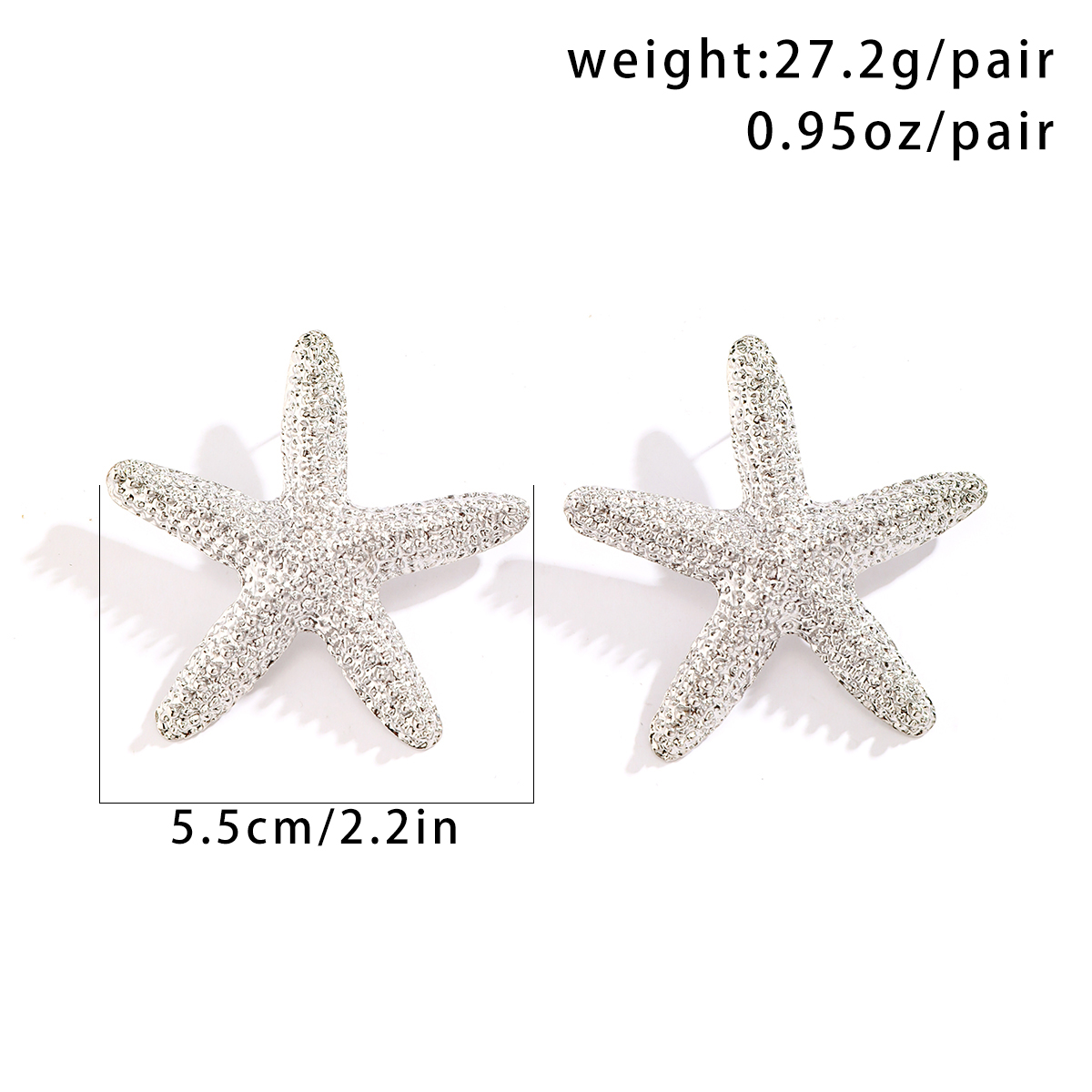 1 Pair Exaggerated Vacation Beach Starfish Plating Alloy Drop Earrings display picture 1