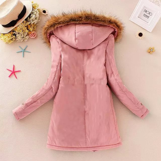 Women's Casual Solid Color Zipper Coat Cotton Clothes display picture 11