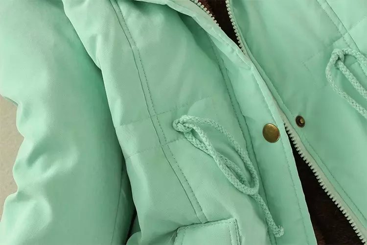 Women's Casual Solid Color Zipper Coat Cotton Clothes display picture 13