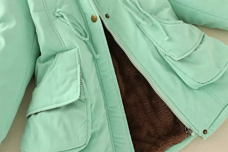Women's Casual Solid Color Zipper Coat Cotton Clothes display picture 17