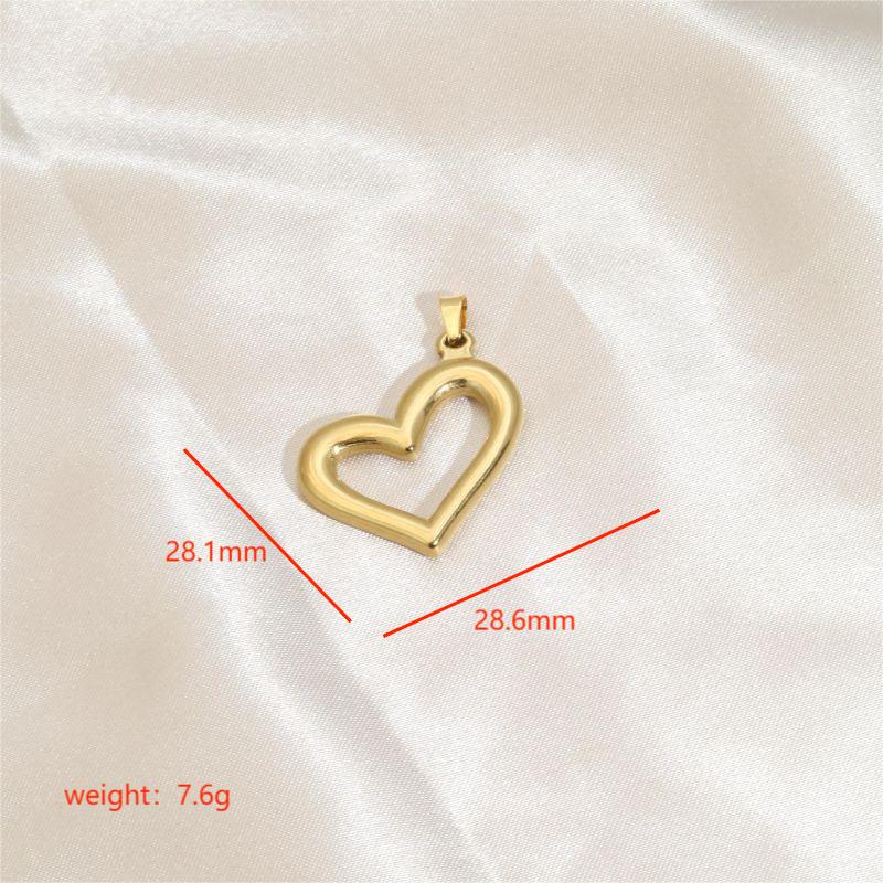 1 Piece Stainless Steel Enamel 18K Gold Plated Heart Shape display picture 7