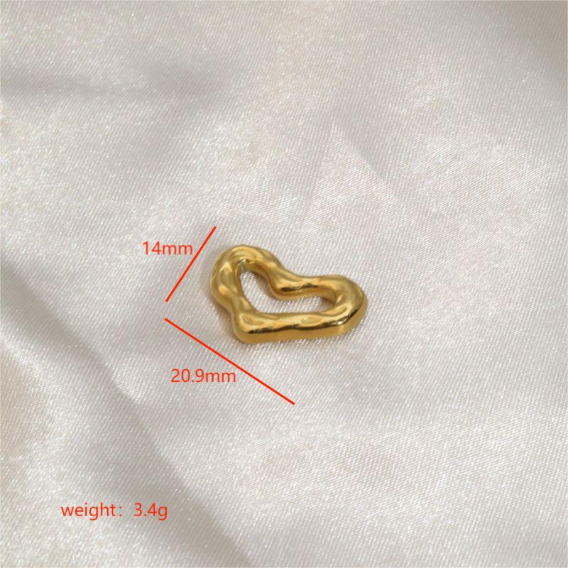1 Piece Stainless Steel Enamel 18K Gold Plated Heart Shape display picture 12