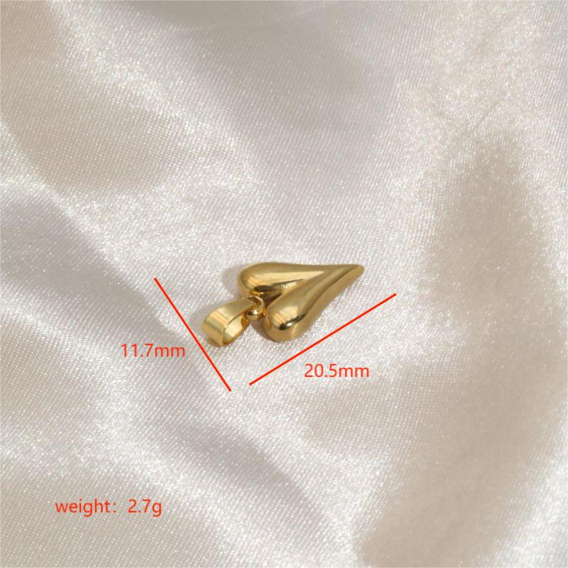 1 Piece Stainless Steel Enamel 18K Gold Plated Heart Shape display picture 15