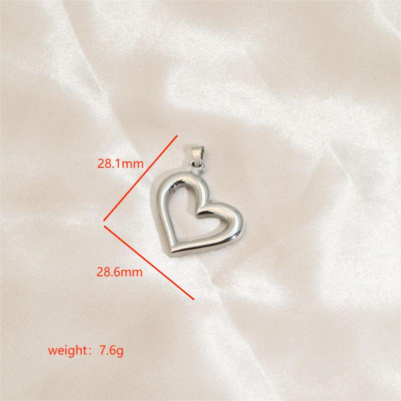 1 Piece Stainless Steel Enamel 18K Gold Plated Heart Shape display picture 3