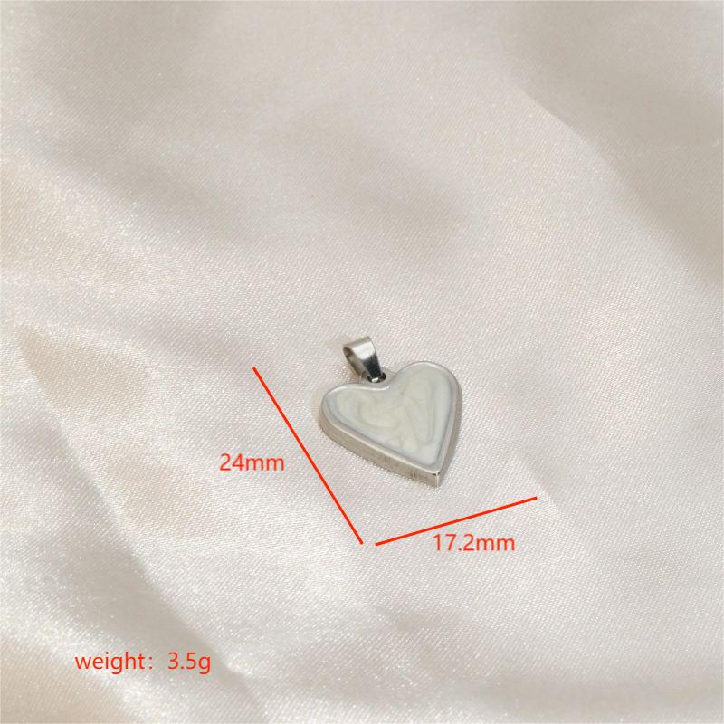 1 Piece Stainless Steel Enamel 18K Gold Plated Heart Shape display picture 4