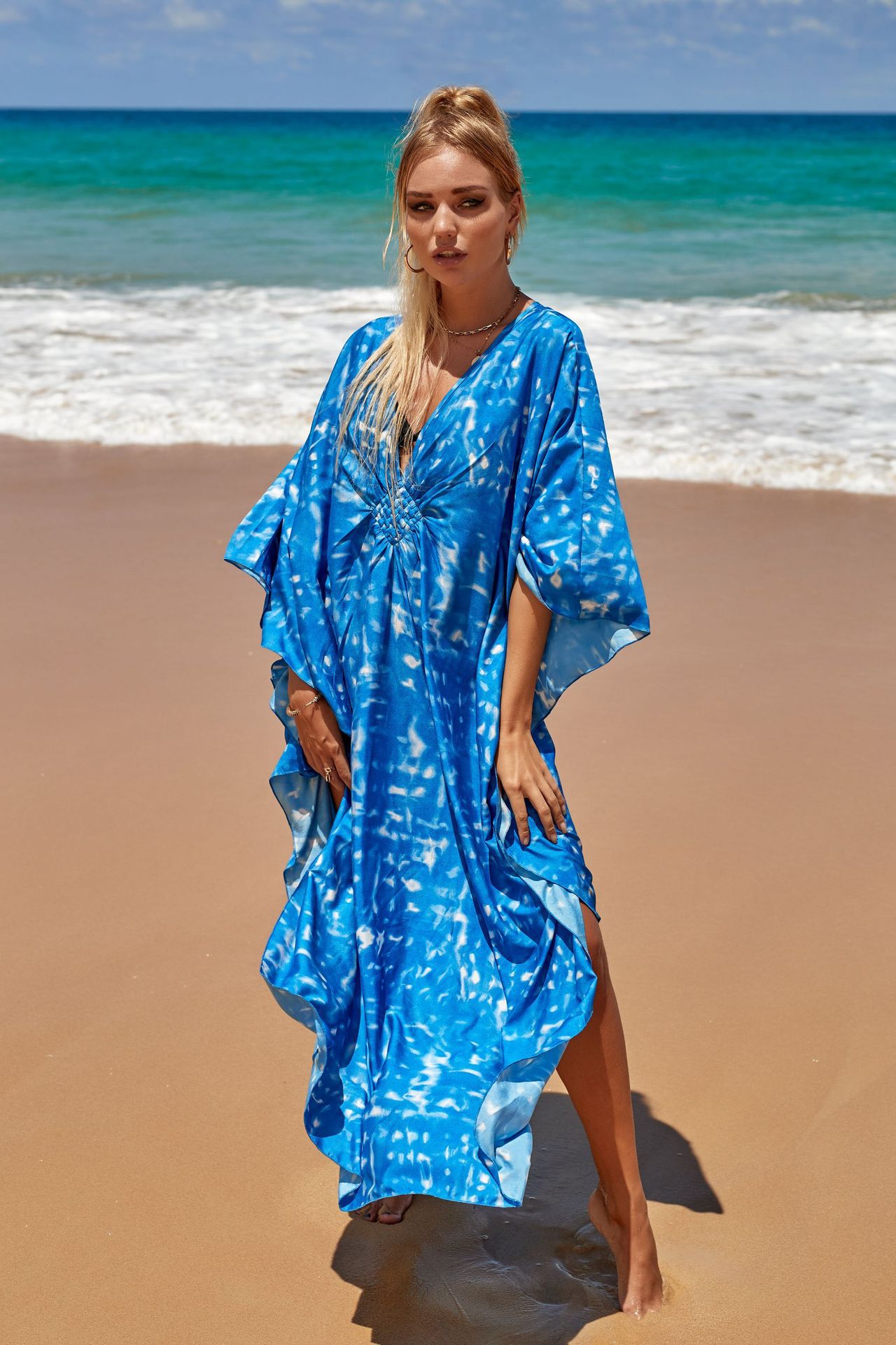 Women's Beach Color Block Printing Cover Ups display picture 6