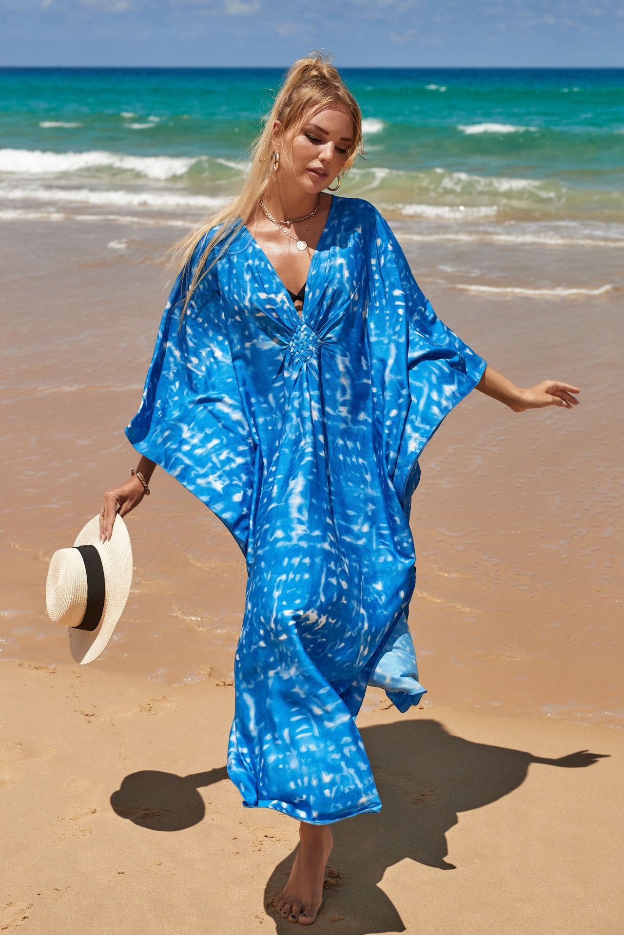 Women's Beach Color Block Printing Cover Ups display picture 13