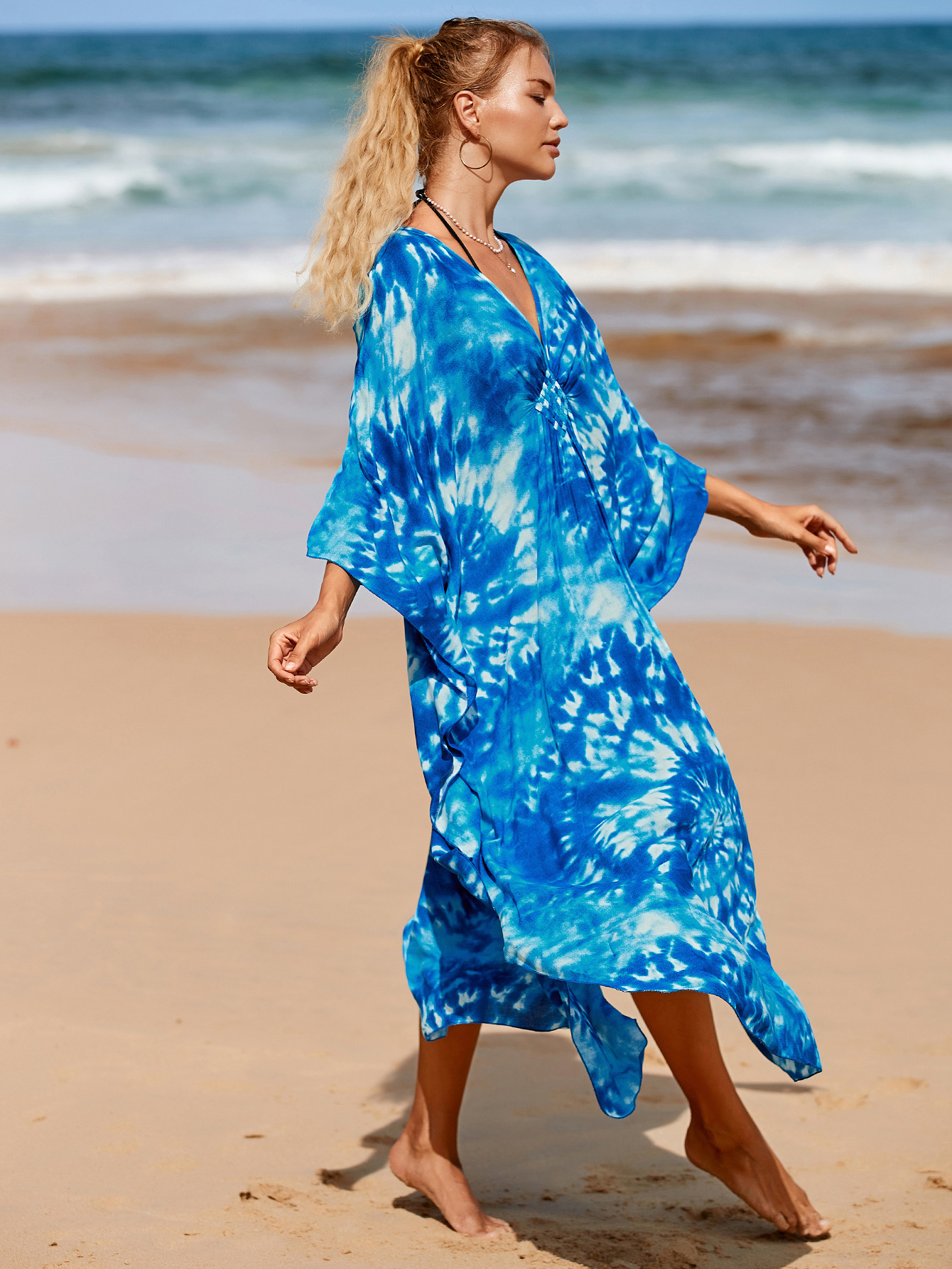 Women's Beach Color Block Printing Cover Ups display picture 69