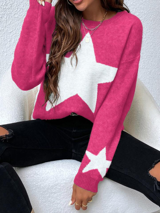 Women's Sweater Long Sleeve Sweaters & Cardigans Casual Star display picture 16
