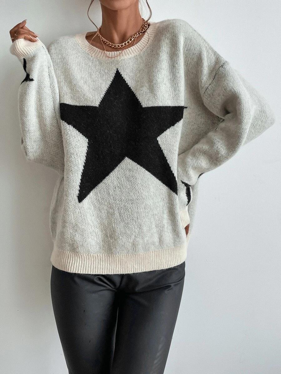 Women's Sweater Long Sleeve Sweaters & Cardigans Casual Star display picture 13
