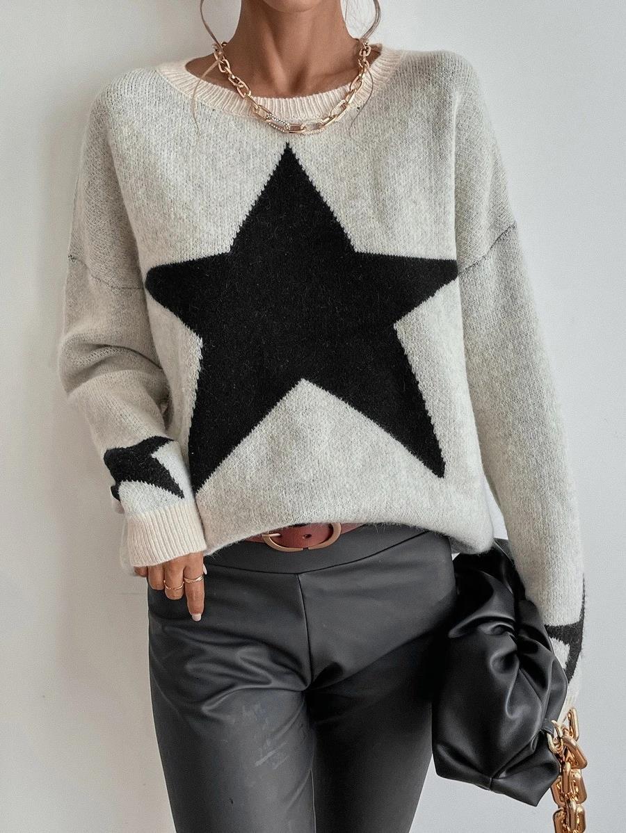 Women's Sweater Long Sleeve Sweaters & Cardigans Casual Star display picture 24