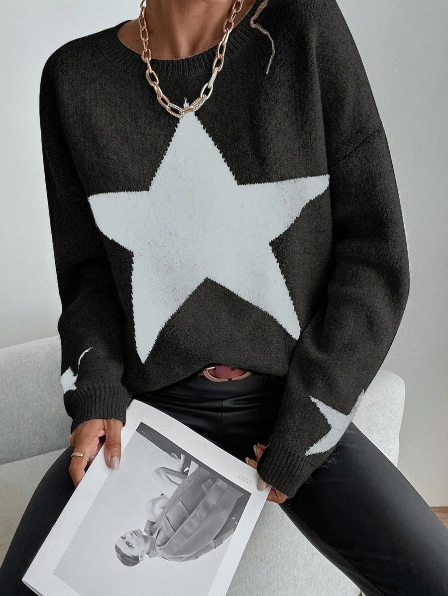 Women's Sweater Long Sleeve Sweaters & Cardigans Casual Star display picture 22