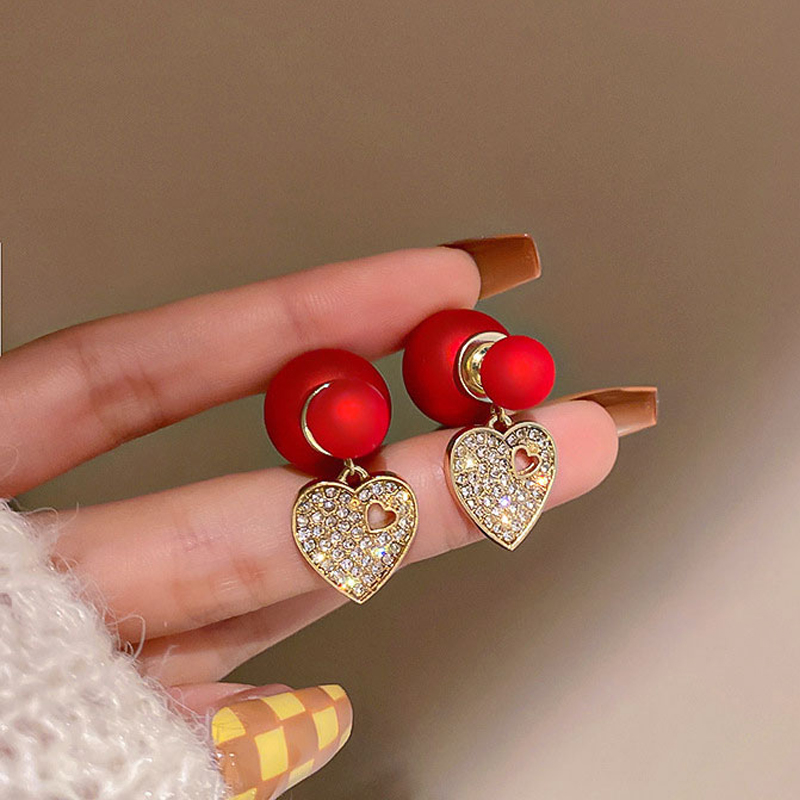 1 Pair Elegant Classic Style Star Lantern Heart Shape Inlay Copper Alloy Zircon Drop Earrings display picture 5
