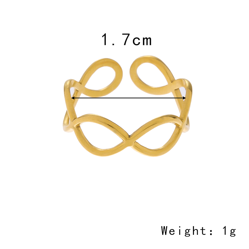 Sweet Heart Shape Stainless Steel Plating Open Rings display picture 5
