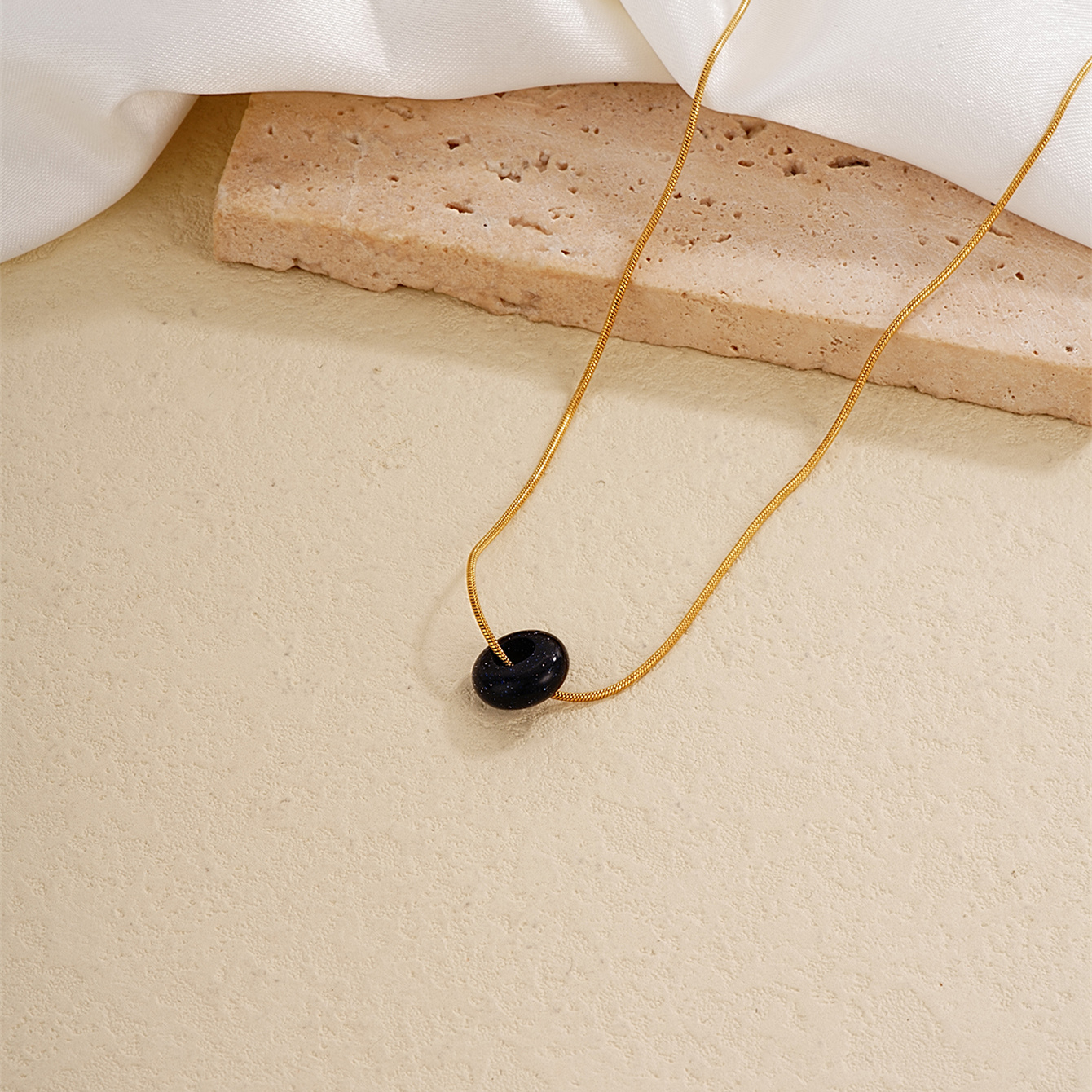 Simple Style Geometric Stainless Steel Natural Stone Unisex Pendant Necklace display picture 2