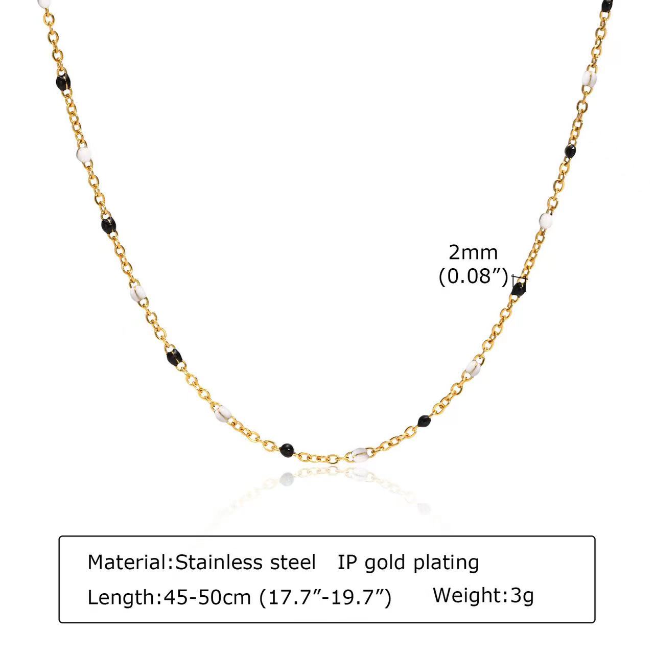 Einfacher Stil Einfarbig Titan Stahl Überzug Inlay Zirkon 18 Karat Vergoldet Halskette display picture 10